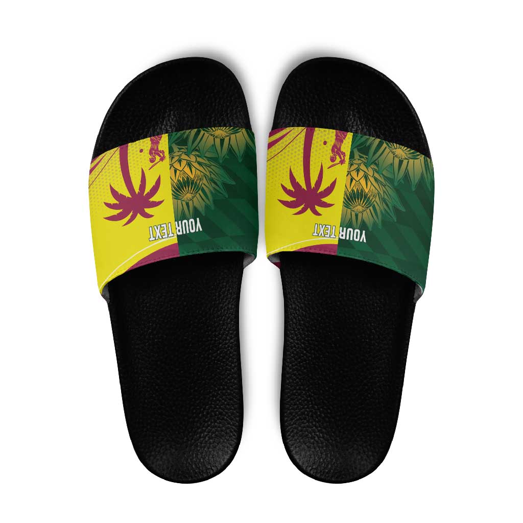 South Africa West Indies Cricket Custom Slide Sandals Proteas Windies Together - Aussie Hoodie