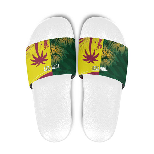 South Africa West Indies Cricket Custom Slide Sandals Proteas Windies Together - Aussie Hoodie