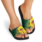 South Africa West Indies Cricket Custom Slide Sandals Proteas Windies Together - Aussie Hoodie