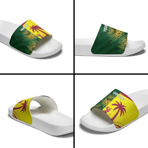 South Africa West Indies Cricket Custom Slide Sandals Proteas Windies Together - Aussie Hoodie