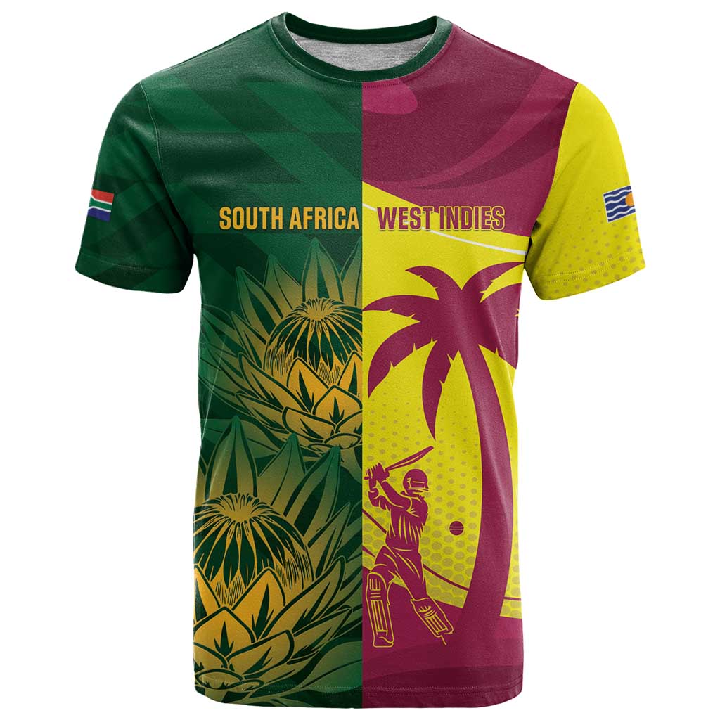 South Africa West Indies Cricket Custom T Shirt Proteas Windies Together - Aussie Hoodie