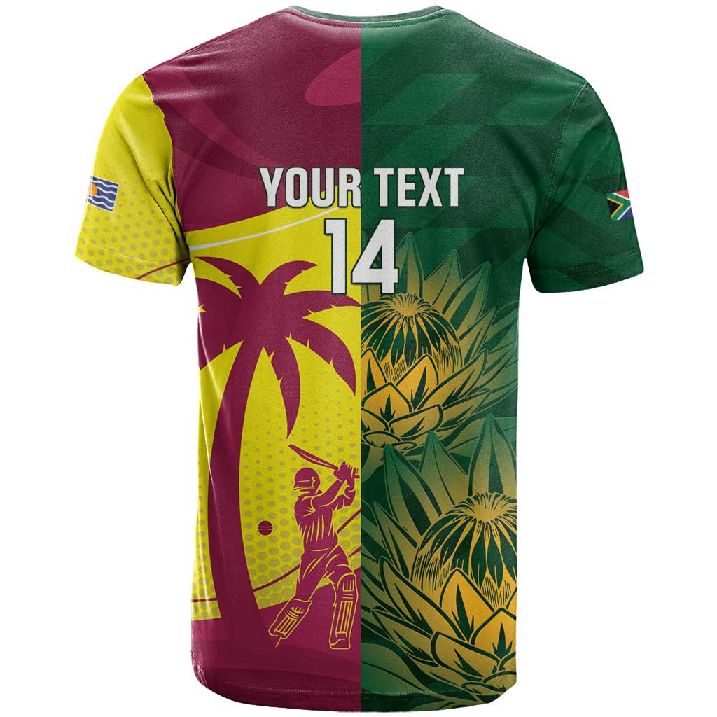 South Africa West Indies Cricket Custom T Shirt Proteas Windies Together - Aussie Hoodie