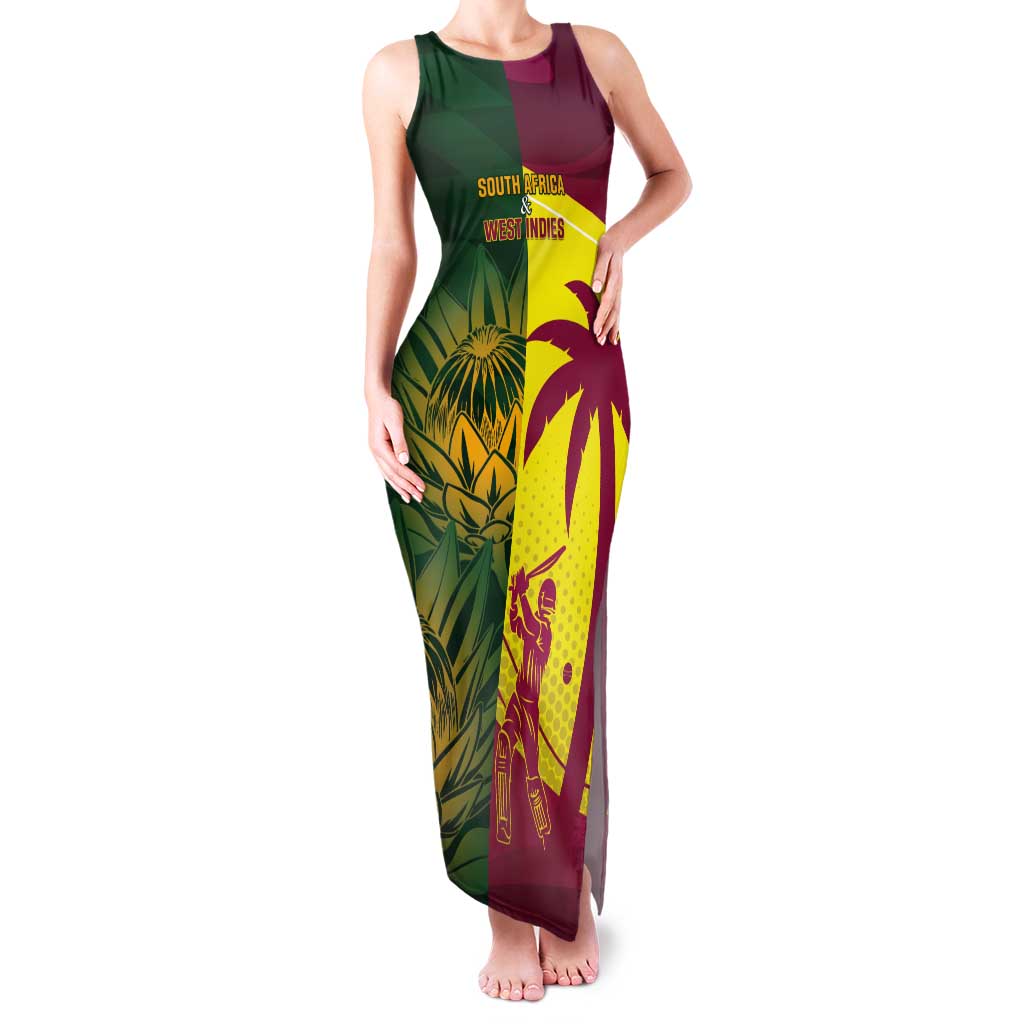 South Africa West Indies Cricket Custom Tank Maxi Dress Proteas Windies Together - Aussie Hoodie