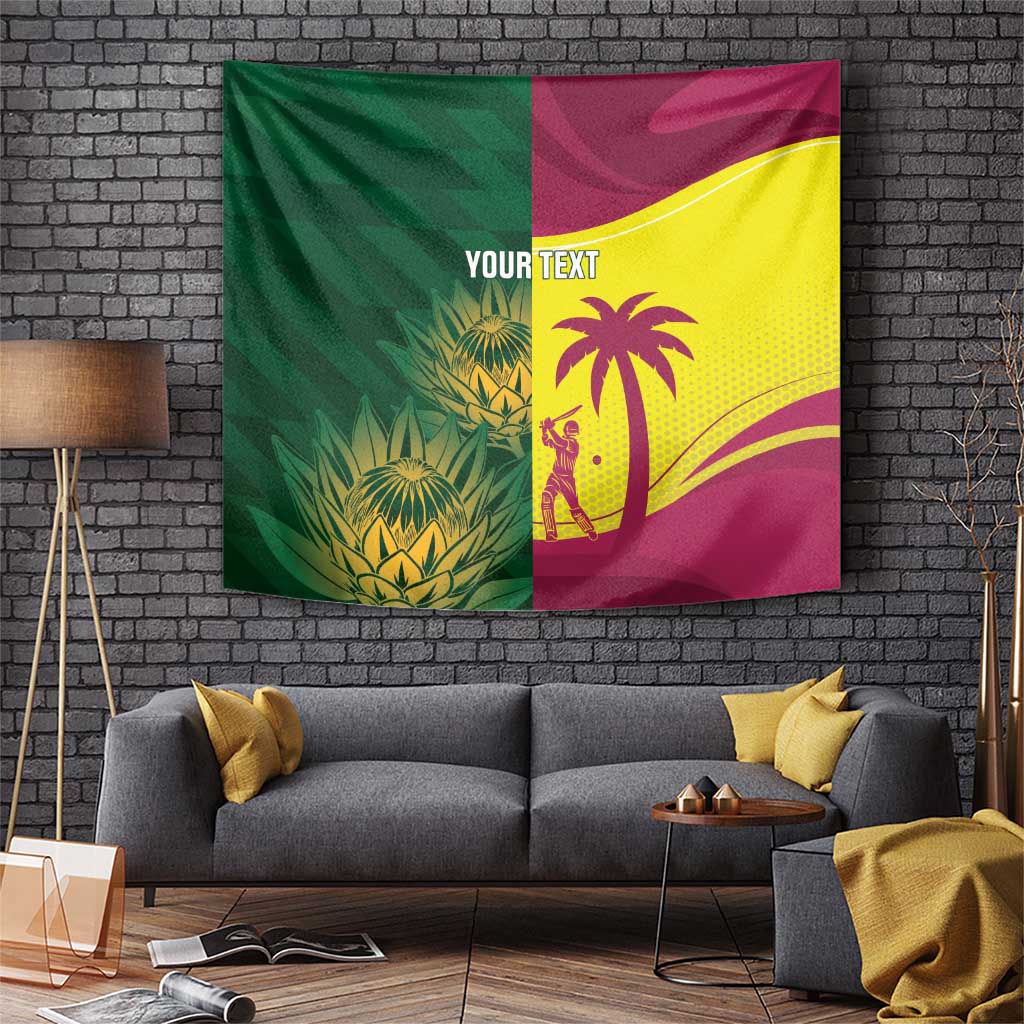 South Africa West Indies Cricket Custom Tapestry Proteas Windies Together - Aussie Hoodie