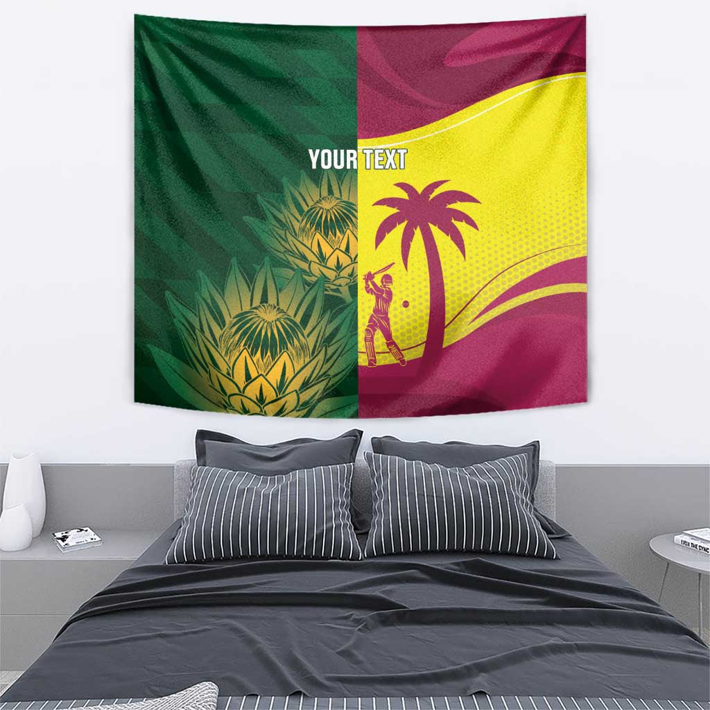 South Africa West Indies Cricket Custom Tapestry Proteas Windies Together - Aussie Hoodie
