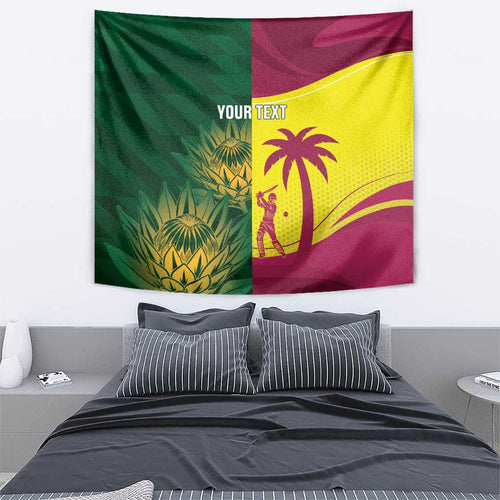 South Africa West Indies Cricket Custom Tapestry Proteas Windies Together - Aussie Hoodie