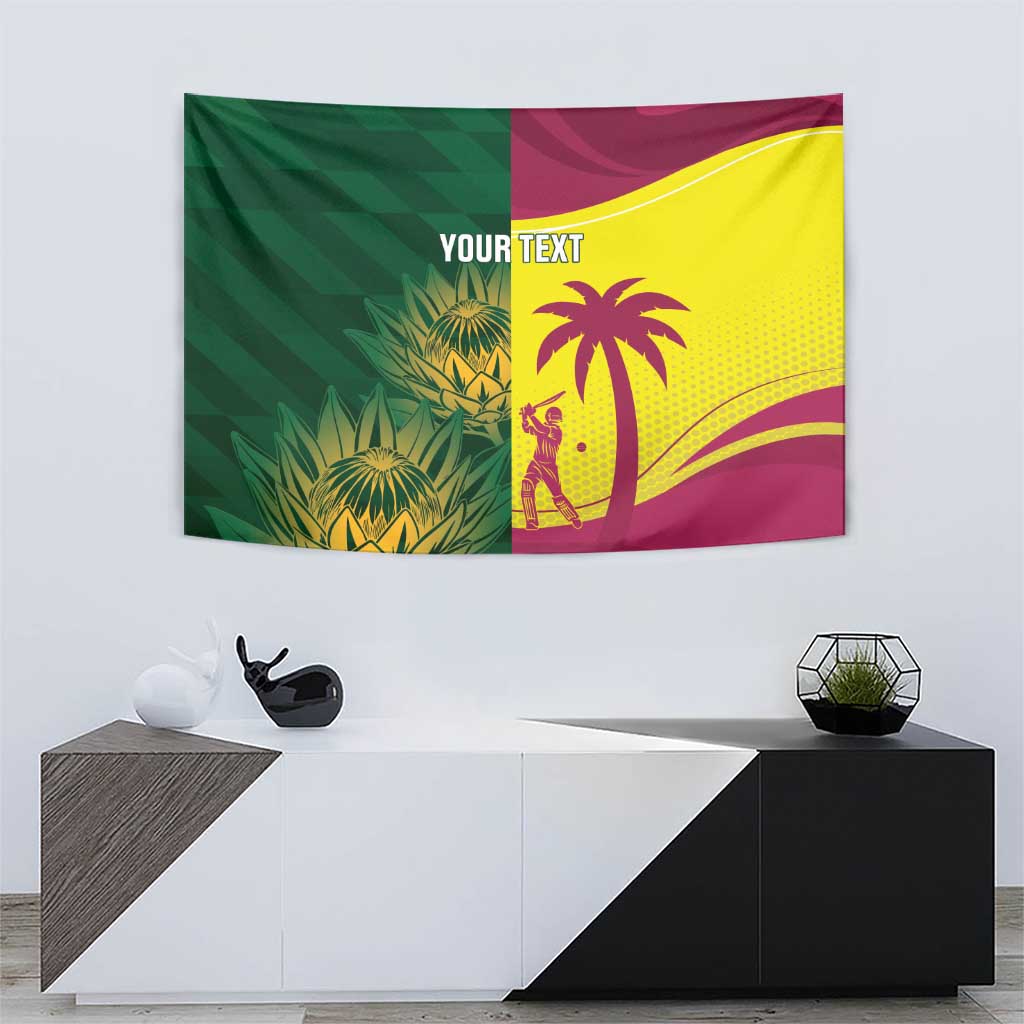 South Africa West Indies Cricket Custom Tapestry Proteas Windies Together - Aussie Hoodie