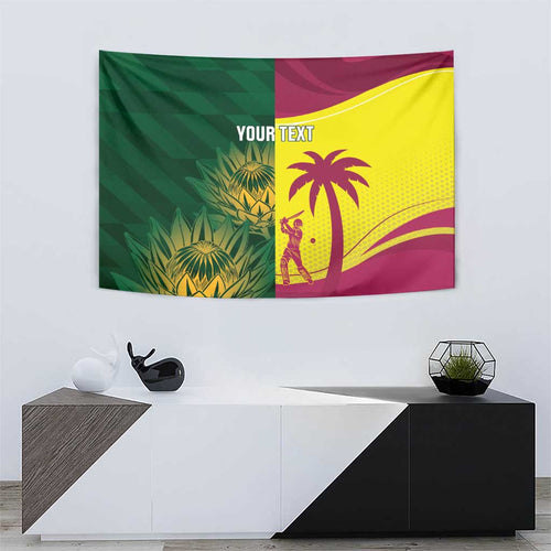 South Africa West Indies Cricket Custom Tapestry Proteas Windies Together - Aussie Hoodie