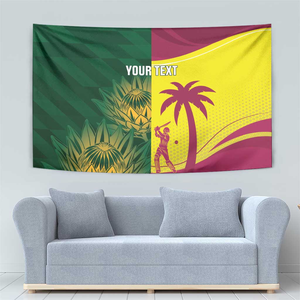 South Africa West Indies Cricket Custom Tapestry Proteas Windies Together - Aussie Hoodie