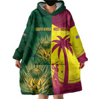 South Africa West Indies Cricket Custom Wearable Blanket Hoodie Proteas Windies Together - Aussie Hoodie