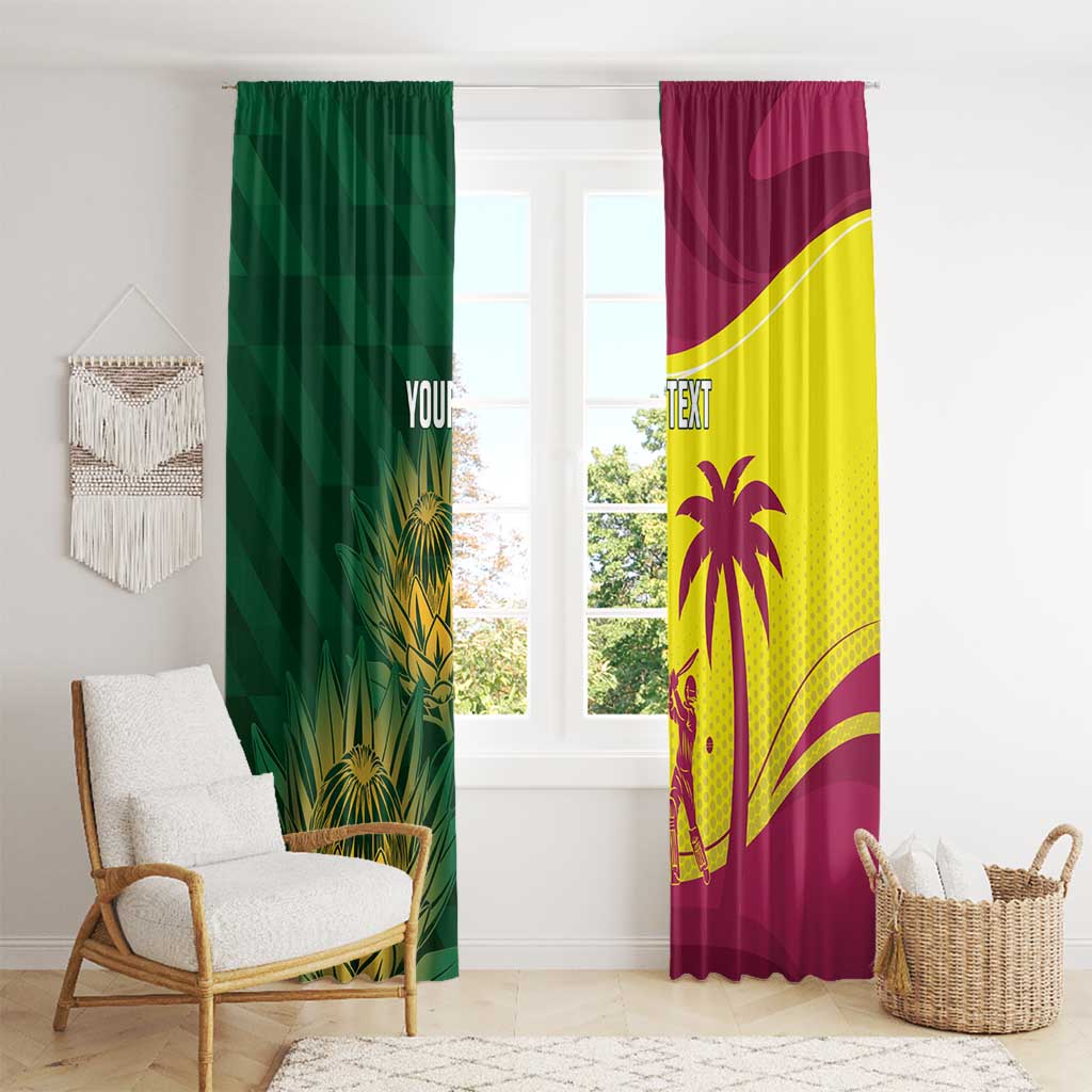 South Africa West Indies Cricket Custom Window Curtain Proteas Windies Together - Aussie Hoodie