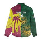 South Africa West Indies Cricket Custom Women Casual Shirt Proteas Windies Together - Aussie Hoodie