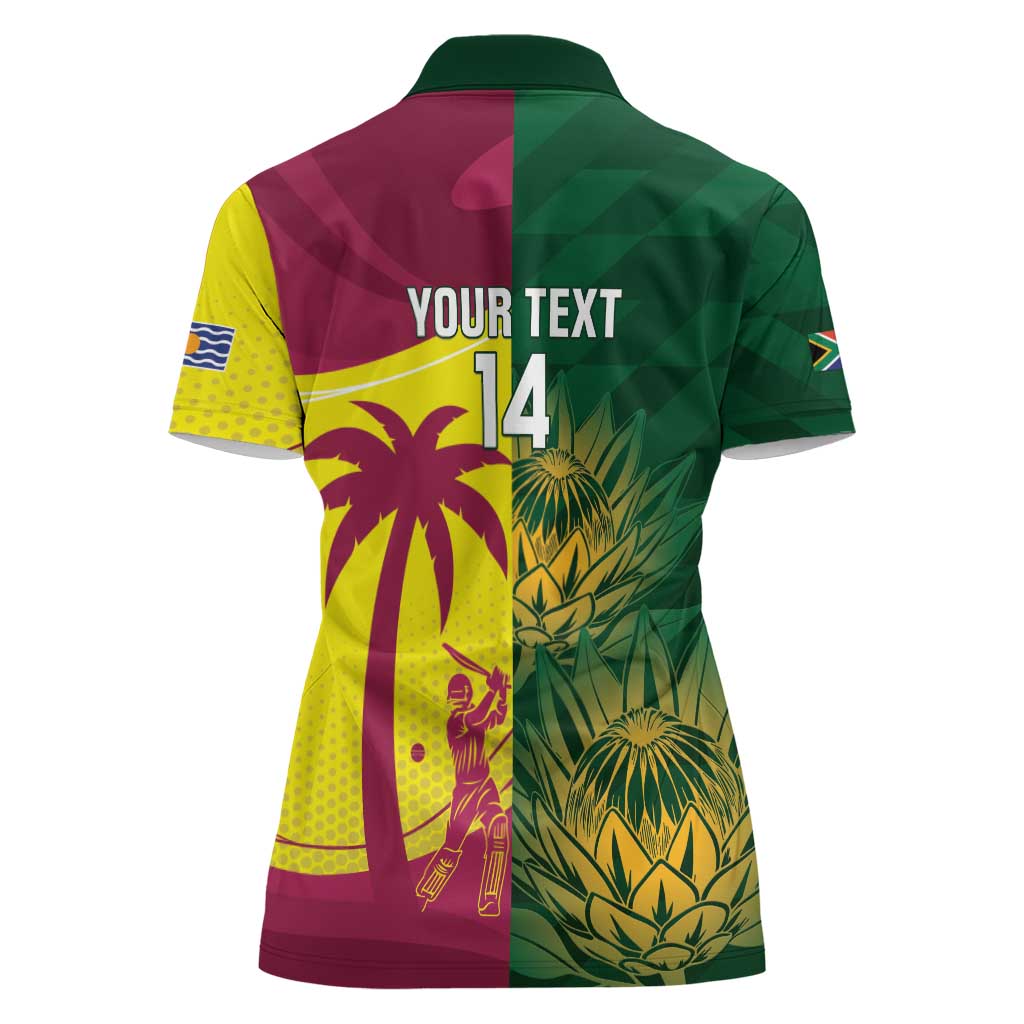 South Africa West Indies Cricket Custom Women Polo Shirt Proteas Windies Together - Aussie Hoodie