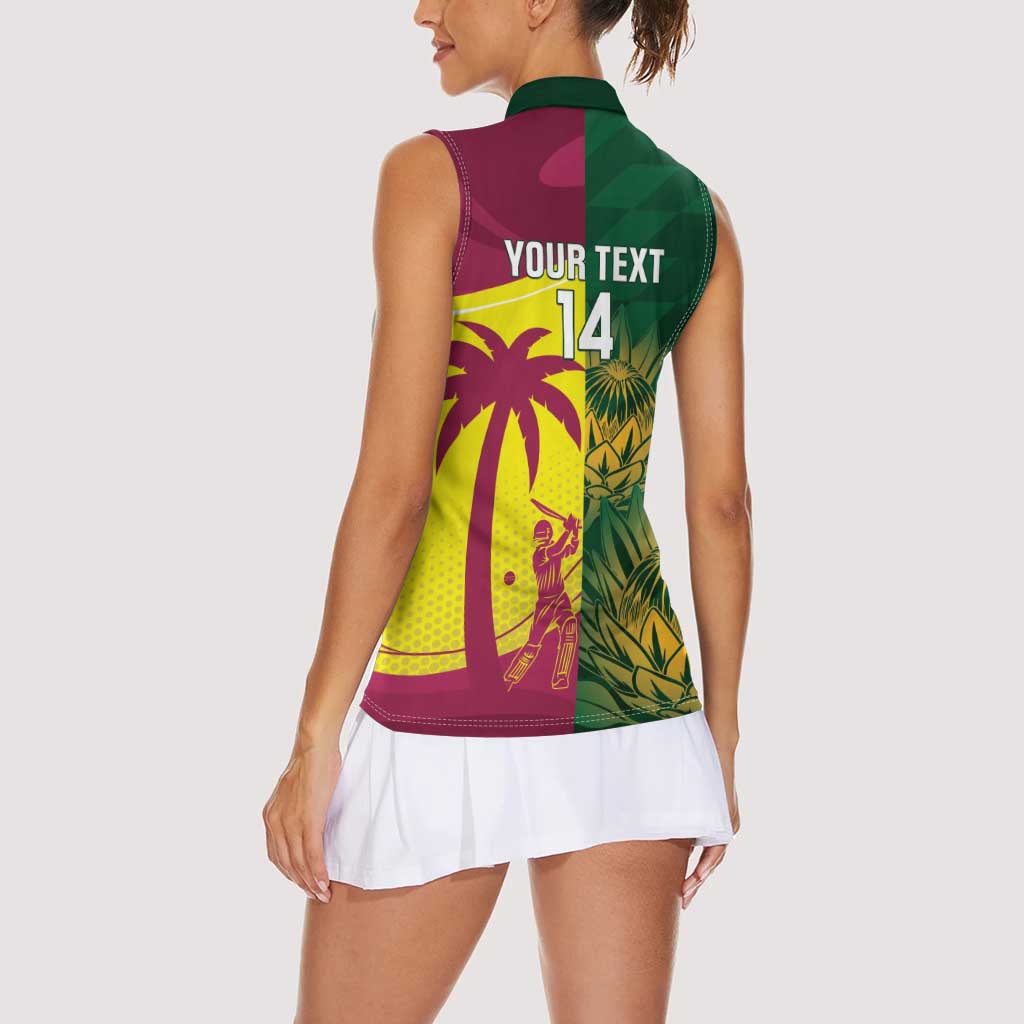 South Africa West Indies Cricket Custom Women Sleeveless Polo Shirt Proteas Windies Together - Aussie Hoodie