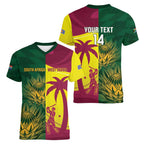 South Africa West Indies Cricket Custom Women V-Neck T-Shirt Proteas Windies Together - Aussie Hoodie