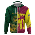 South Africa West Indies Cricket Custom Zip Hoodie Proteas Windies Together - Aussie Hoodie