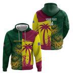 South Africa West Indies Cricket Custom Zip Hoodie Proteas Windies Together - Aussie Hoodie