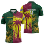 South Africa West Indies Cricket Custom Zipper Polo Shirt Proteas Windies Together - Aussie Hoodie