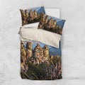 Australia Three Sisters Rock Bedding Set Aussie Landscape Oil Paint Draw - Aussie Hoodie