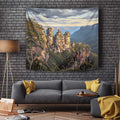 Australia Three Sisters Rock Tapestry Aussie Landscape Oil Paint Draw - Aussie Hoodie