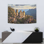 Australia Three Sisters Rock Tapestry Aussie Landscape Oil Paint Draw - Aussie Hoodie
