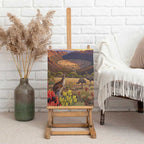 Australia Wilpena Pound Canvas Wall Art Native Animals Flowers Oil Paint Draw - Aussie Hoodie