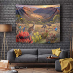 Australia Wilpena Pound Tapestry Native Animals Flowers Oil Paint Draw - Aussie Hoodie