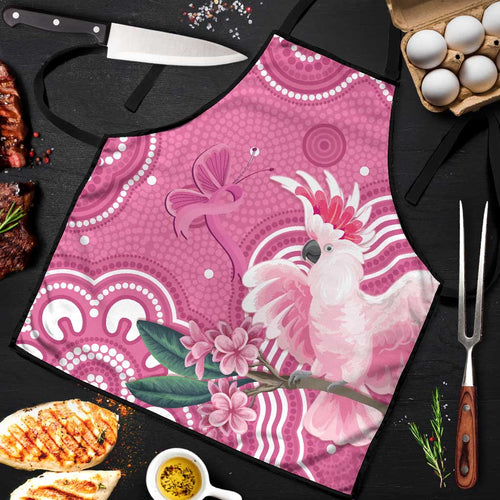 Australia Breast Cancer Awareness Apron Pink Cockatoo Ribbon Aboriginal Art - Aussie Hoodie