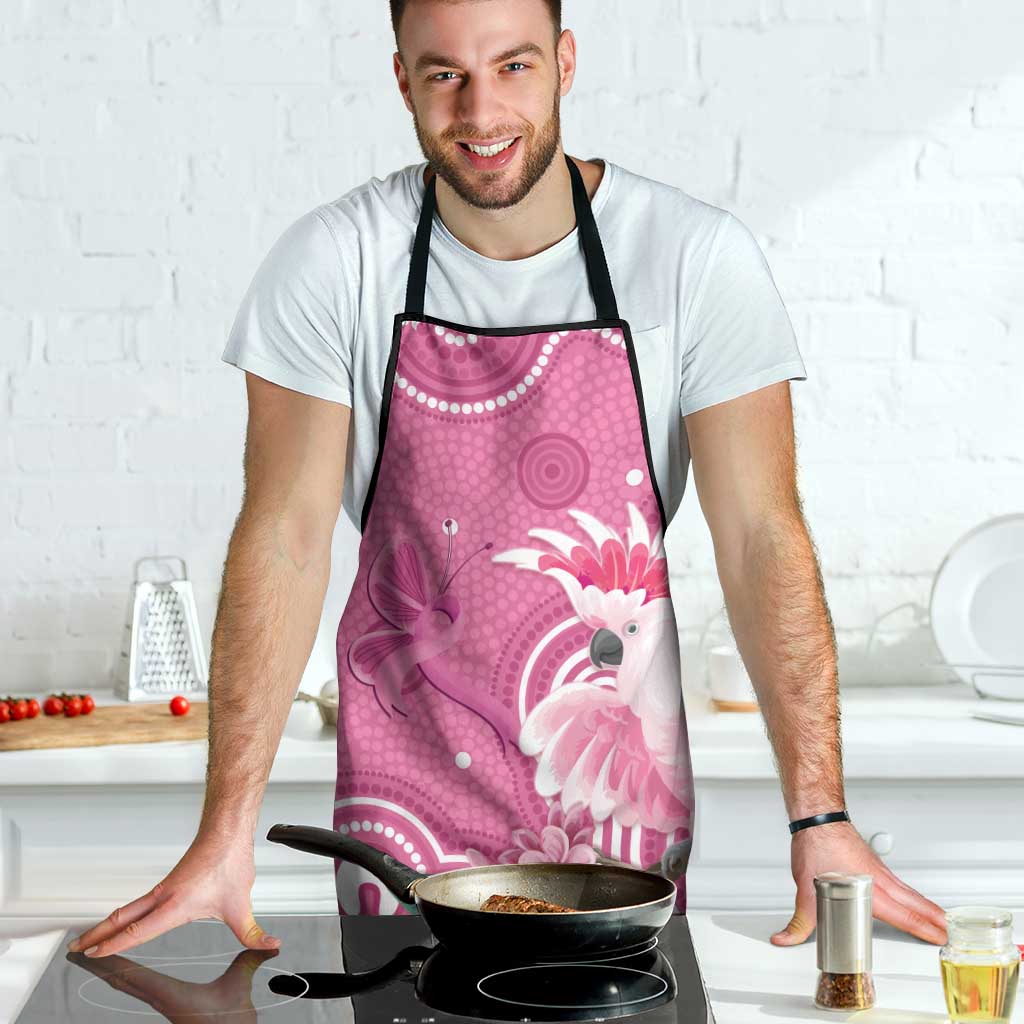 Australia Breast Cancer Awareness Apron Pink Cockatoo Ribbon Aboriginal Art - Aussie Hoodie
