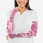 Australia Breast Cancer Awareness Arm Sleeves Pink Cockatoo Ribbon Aboriginal Art - Aussie Hoodie