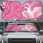 Australia Breast Cancer Awareness Auto Sun Shade Pink Cockatoo Ribbon Aboriginal Art - Aussie Hoodie