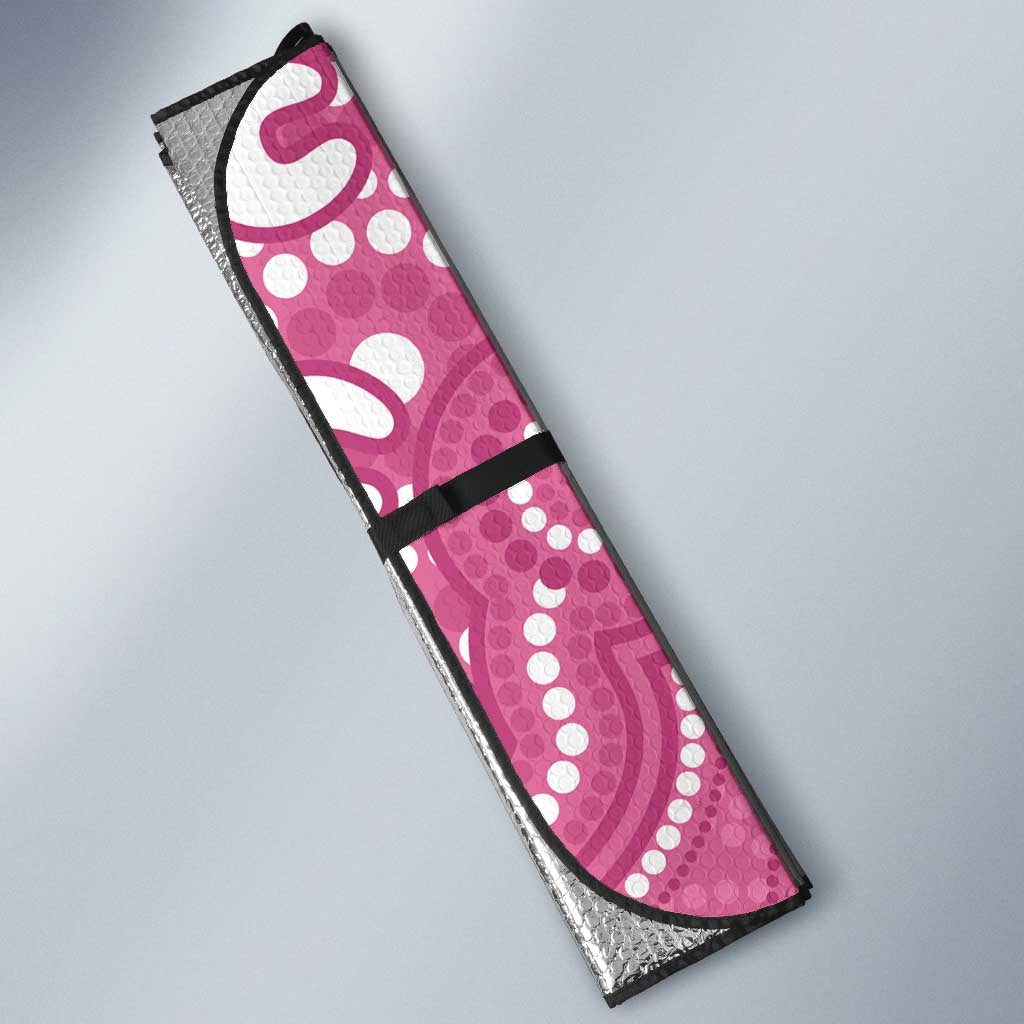 Australia Breast Cancer Awareness Auto Sun Shade Pink Cockatoo Ribbon Aboriginal Art - Aussie Hoodie