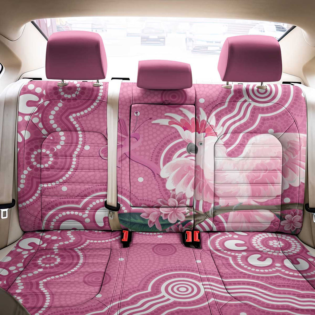 Australia Breast Cancer Awareness Back Car Seat Cover Pink Cockatoo Ribbon Aboriginal Art - Aussie Hoodie