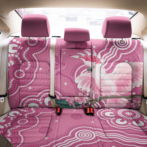 Australia Breast Cancer Awareness Back Car Seat Cover Pink Cockatoo Ribbon Aboriginal Art - Aussie Hoodie