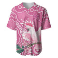 Australia Breast Cancer Awareness Baseball Jersey Pink Cockatoo Ribbon Aboriginal Art - Aussie Hoodie