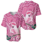 Australia Breast Cancer Awareness Baseball Jersey Pink Cockatoo Ribbon Aboriginal Art - Aussie Hoodie