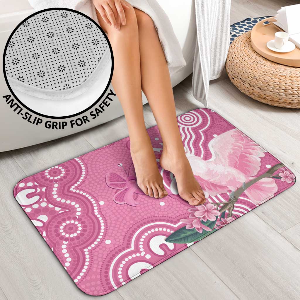 Australia Breast Cancer Awareness Bathroom Set Pink Cockatoo Ribbon Aboriginal Art - Aussie Hoodie