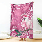 Australia Breast Cancer Awareness Blanket Pink Cockatoo Ribbon Aboriginal Art - Aussie Hoodie