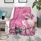 Australia Breast Cancer Awareness Blanket Pink Cockatoo Ribbon Aboriginal Art - Aussie Hoodie