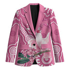 Australia Breast Cancer Awareness Blazer Pink Cockatoo Ribbon Aboriginal Art - Aussie Hoodie