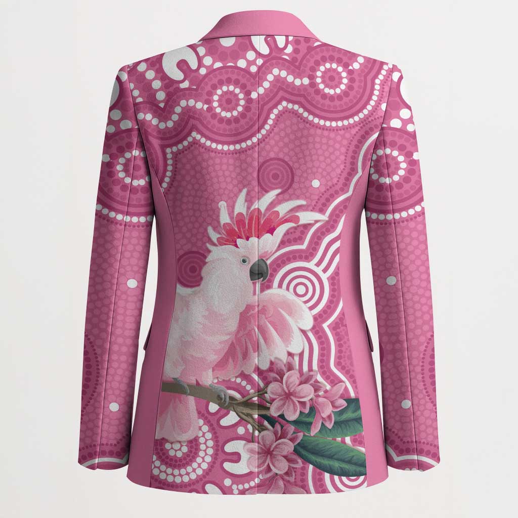 Australia Breast Cancer Awareness Blazer Pink Cockatoo Ribbon Aboriginal Art - Aussie Hoodie