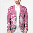 Australia Breast Cancer Awareness Blazer Pink Cockatoo Ribbon Aboriginal Art - Aussie Hoodie