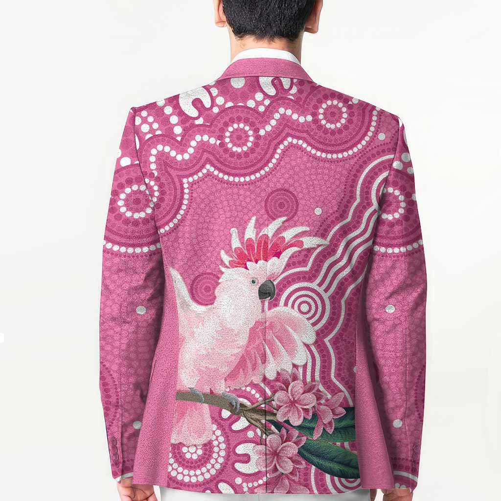 Australia Breast Cancer Awareness Blazer Pink Cockatoo Ribbon Aboriginal Art - Aussie Hoodie
