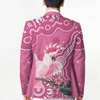 Australia Breast Cancer Awareness Blazer Pink Cockatoo Ribbon Aboriginal Art - Aussie Hoodie
