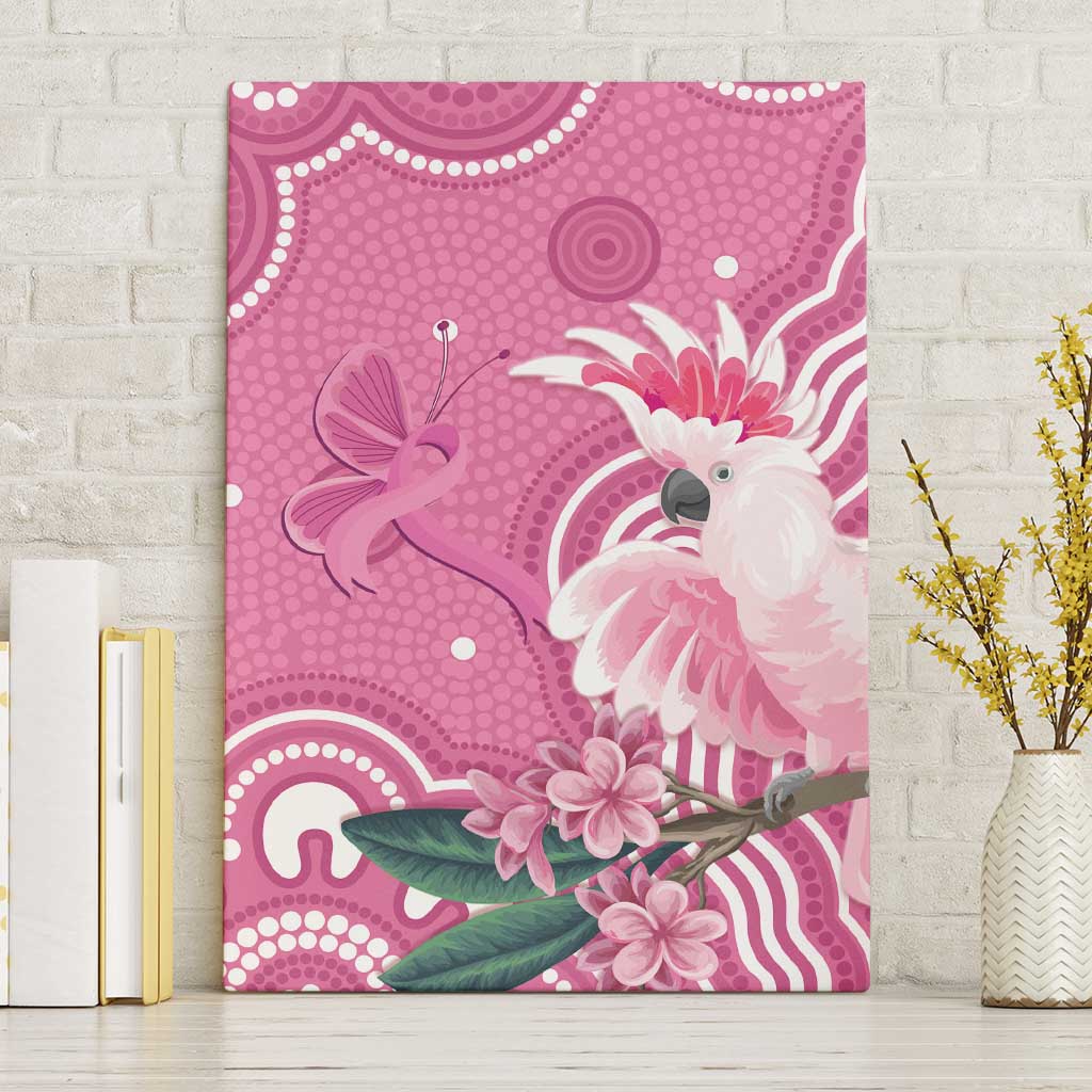 Australia Breast Cancer Awareness Canvas Wall Art Pink Cockatoo Ribbon Aboriginal Art - Aussie Hoodie