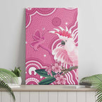 Australia Breast Cancer Awareness Canvas Wall Art Pink Cockatoo Ribbon Aboriginal Art - Aussie Hoodie