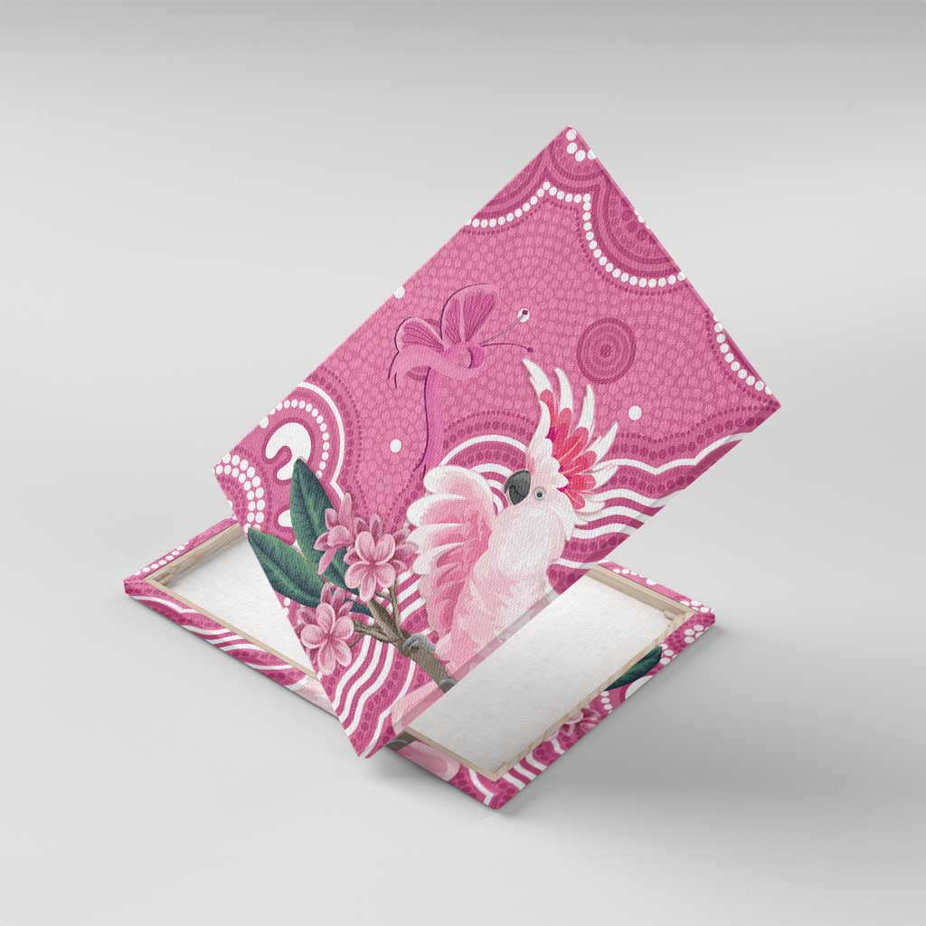 Australia Breast Cancer Awareness Canvas Wall Art Pink Cockatoo Ribbon Aboriginal Art - Aussie Hoodie