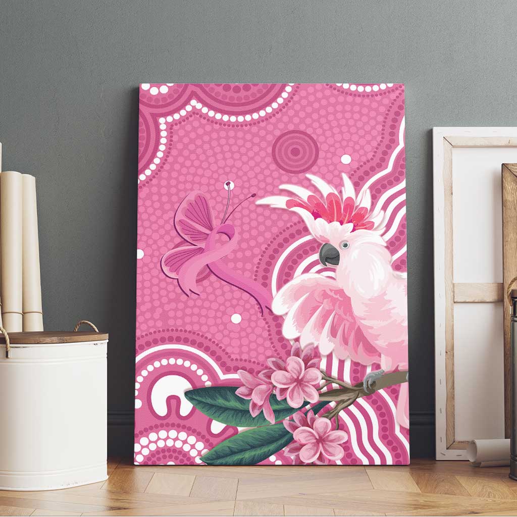 Australia Breast Cancer Awareness Canvas Wall Art Pink Cockatoo Ribbon Aboriginal Art - Aussie Hoodie