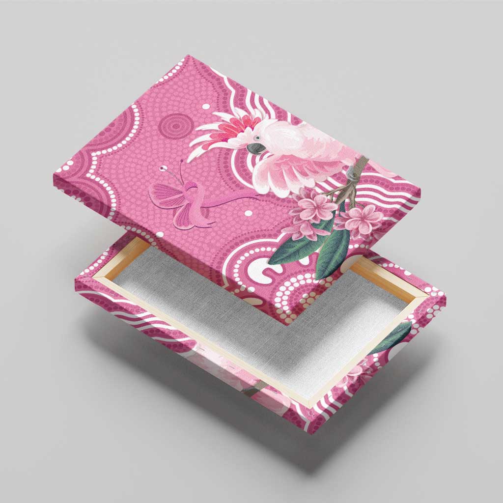 Australia Breast Cancer Awareness Canvas Wall Art Pink Cockatoo Ribbon Aboriginal Art - Aussie Hoodie