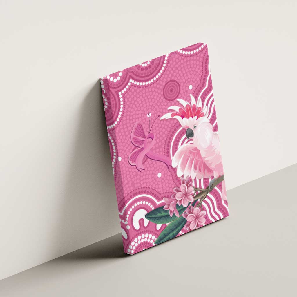 Australia Breast Cancer Awareness Canvas Wall Art Pink Cockatoo Ribbon Aboriginal Art - Aussie Hoodie